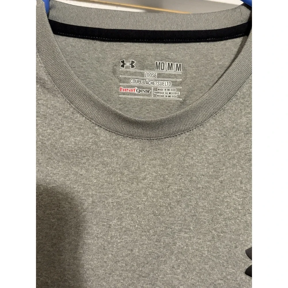 Men's Under Armor T Shirt Grey / Gray T Shirt Size Medium Sz M